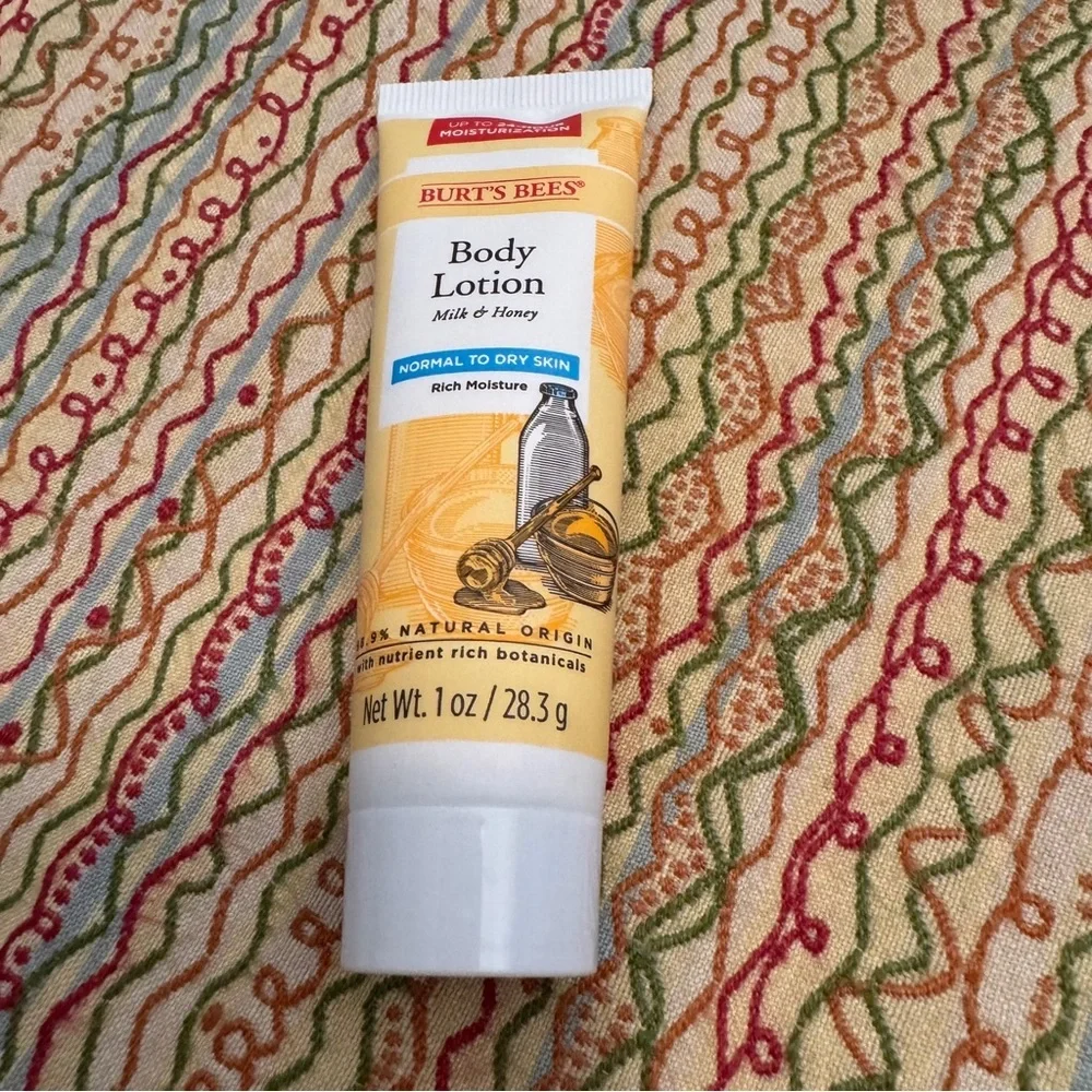 Burt's Bees Milk & Honey Body Lotion for Unisex, 1 Ounce NEW - set of three